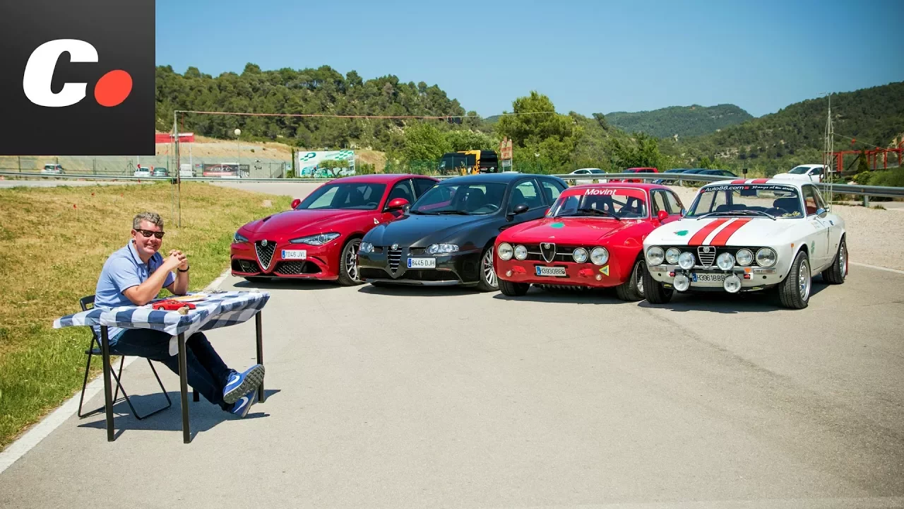 Alfa Romeo Giulia Quadrifoglio vs 147 GTA, GTV, GTAm | Prueba / Review en español | coches.net