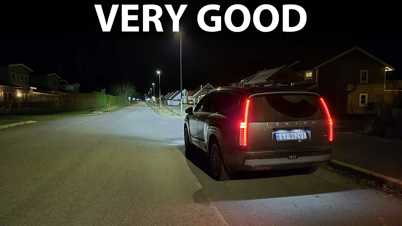 Hyundai Ioniq 9 headlights test