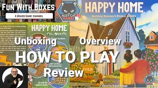 Happy Home | Board Game | Alley Cat Games | Unboxing, Overview, How to Play and Review