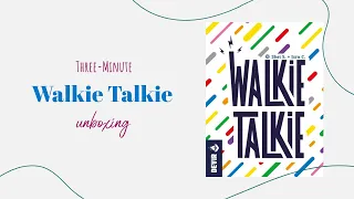 Walkie Talkie - 3-Minute Unboxing