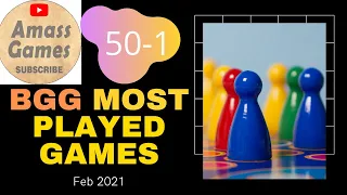 Top 50 most played board games (according to logged plays on Boardgamegeek) * AmassGames *
