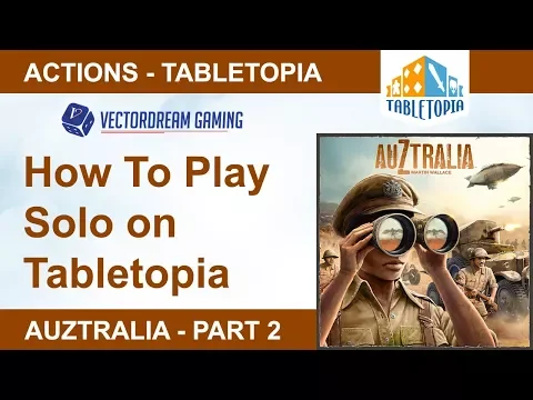 Auztralia - How to Play Solo on Tabletopia Action Spaces