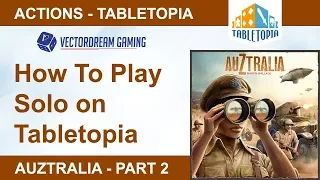Auztralia - How to Play Solo on Tabletopia Action Spaces