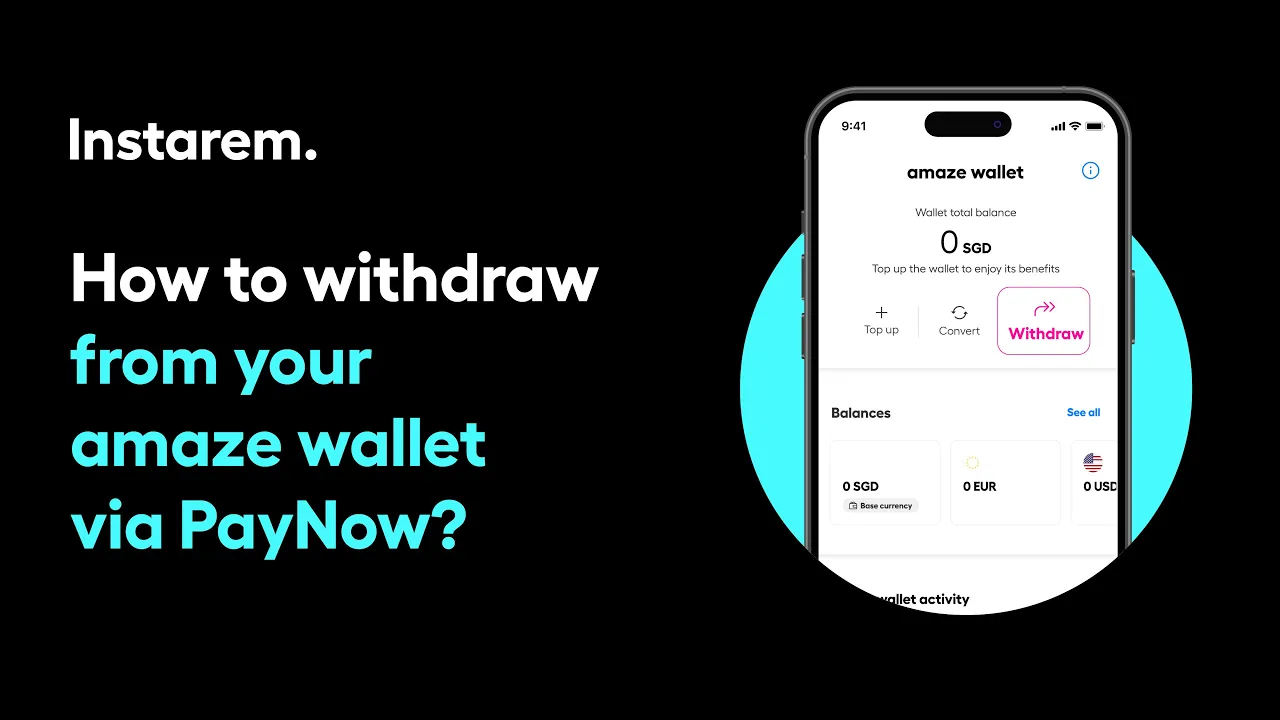 Moving funds from amaze wallet to bank account