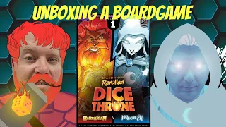 Unboxing Dice Throne Season One Rerolled Barbarian VS Moon Elf