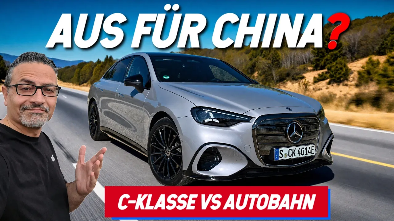 Neue elektrische Mercedes C-Klasse vs. Deutsche Autobahn
