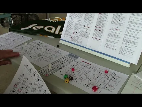 SOLO HOCKEY board game - sample play