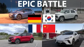 Citroen e-C3 vs Inster, ID3 and MG4 charging battle