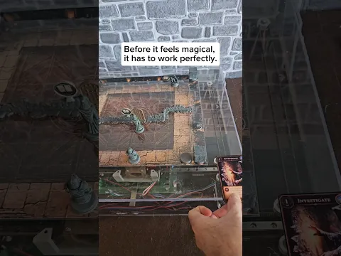 Testing a Living Board Game Prototype #boardgames #dungeoncrawler #robotics