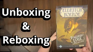 Eldritch Horror: Forsaken Lore Game Expansion Unboxing & Reboxing - What's in the Box?