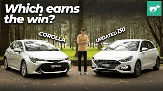 Toyota Corolla vs Hyundai i30 2021 comparison review | Chasing Cars