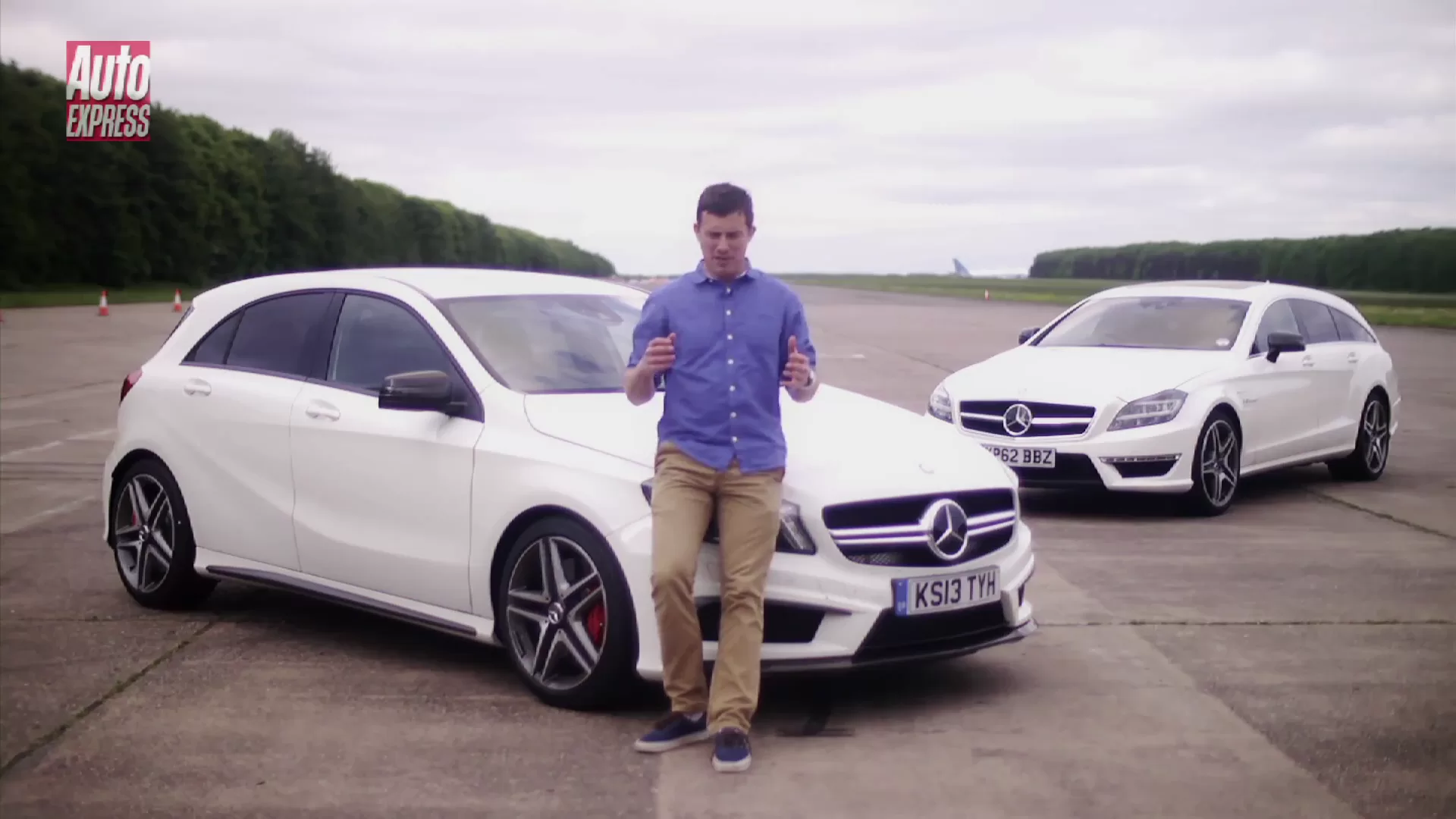 Mercedes A45 AMG vs CLS63 AMG Drag Race - Auto Express