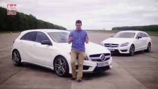 Mercedes A45 AMG vs CLS63 AMG Drag Race - Auto Express