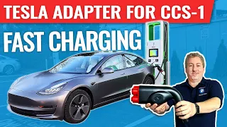 Tesla Charging On A CCS 1 DC Fast Charger, Finally!