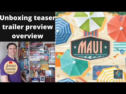 Maui - pretty abstract strategy board game Next Move unboxing teaser trailer preview AmassGames