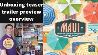 Maui - pretty abstract strategy board game Next Move unboxing teaser trailer preview AmassGames