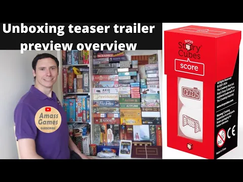Rory's Story Cubes Score how to setup and play unboxing AmassGames board game 4K co-operative dice