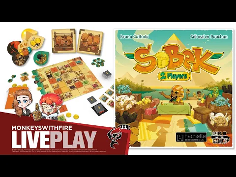SOBEK: 2 PLAYERS - CATCH UP GAMES | BOARD GAME LIVE PLAY |