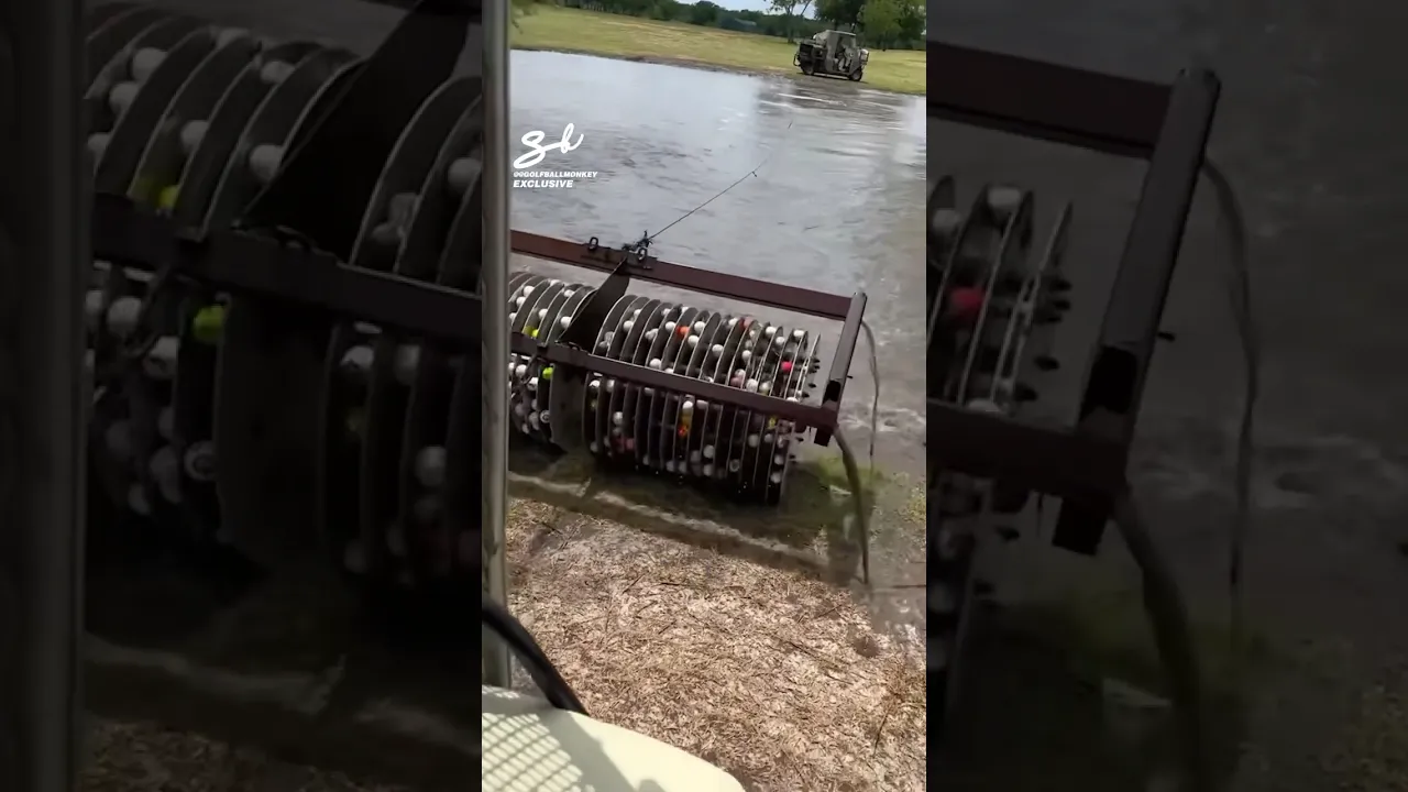 Imagine the amount of money you will save on golf balls...😅 #golf #machinery #hack