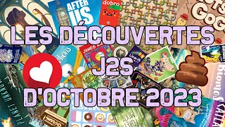 #J2S  - LES DÉCOUVERTES LUDIQUES D'OCTOBRE 2023