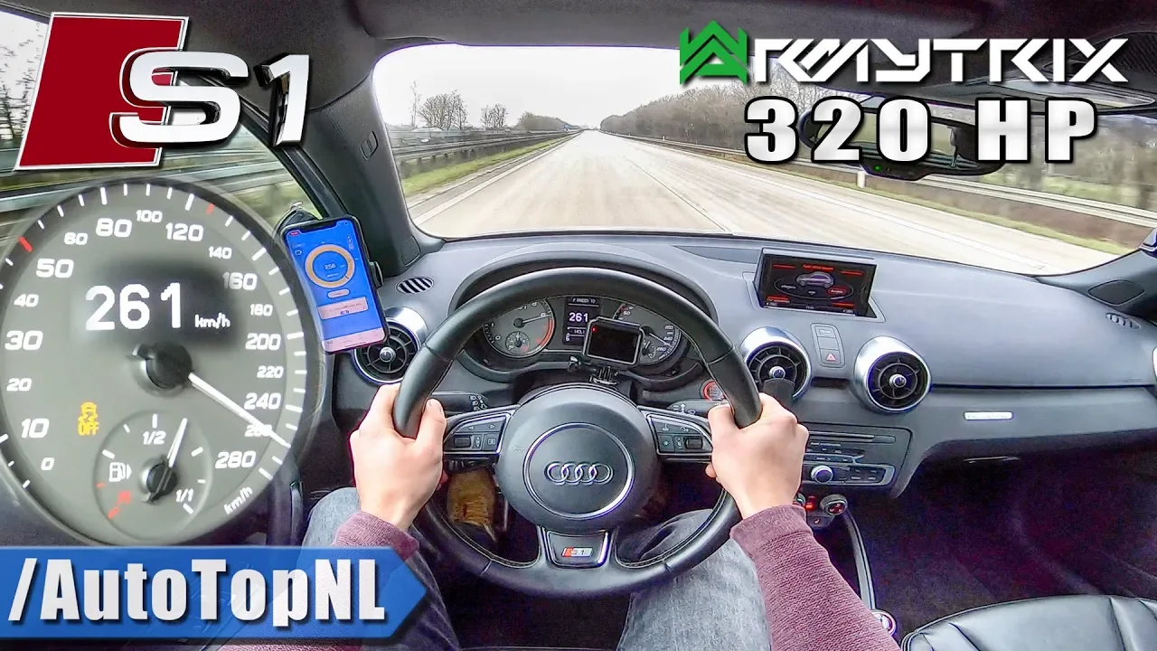 AUDI S1 320HP AUTOBAHN POV 261km/h TOP SPEED by AutoTopNL