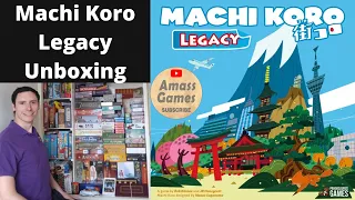 Machi Koro Legacy campaign board game unboxing teaser trailer spoiler-free components Amass Games