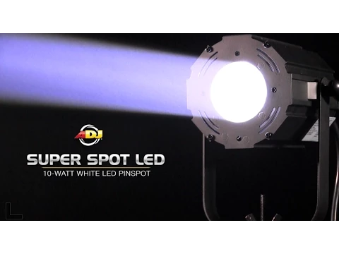 Product video thumbnail for ADJ American DJ Super Spot LED 10-Watt DMX Pinspot Light