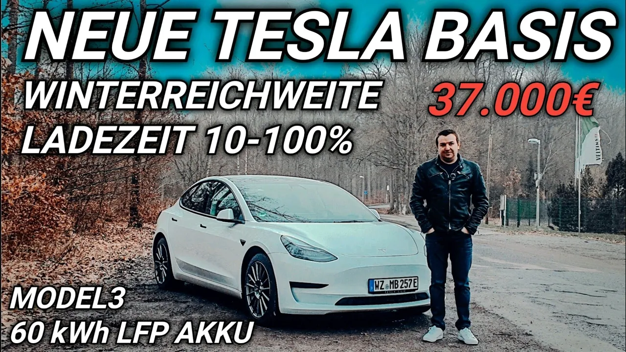 Tesla Model3 60 kWh Reale Winter Reichweite und Ladezeit 10-100% Verbrauch und Ladespeed