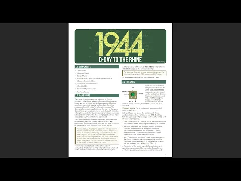 1944: D-Day to the Rhine - Reading the manual (first printing)