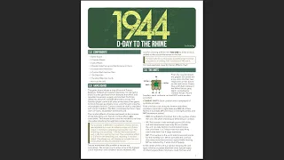 1944: D-Day to the Rhine - Reading the manual (first printing)