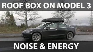 Tesla Model 3 roof box test