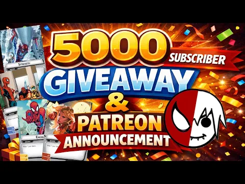 5000 Subscriber Giveaway for Marvel Champions Promo Cards & Patreon Perks
