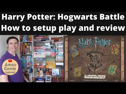 Harry Potter: Hogwarts Battle - how to setup play and review co-operative board game * AmassGames *
