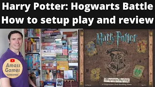 Harry Potter: Hogwarts Battle - how to setup play and review co-operative board game * AmassGames *