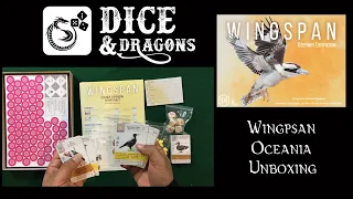 Dice and Dragons - Wingspan Oceania Unboxing