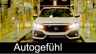 New Honda Civic 5-door hatch production plant assembly UK - Civic Produktion 2017
