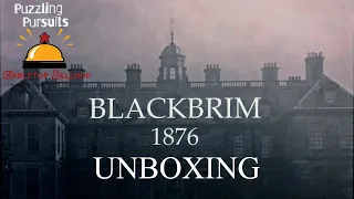 Puzzling Pursuits Unboxing, a spoiler free look at the puzzle game Blackbrim 1876