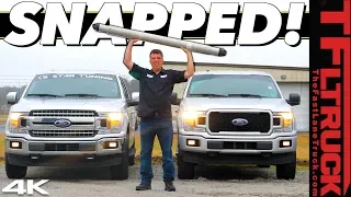 We Broke a Tuned Ford F-150 Drag Racing while Towing a Camper on a Dragstrip!