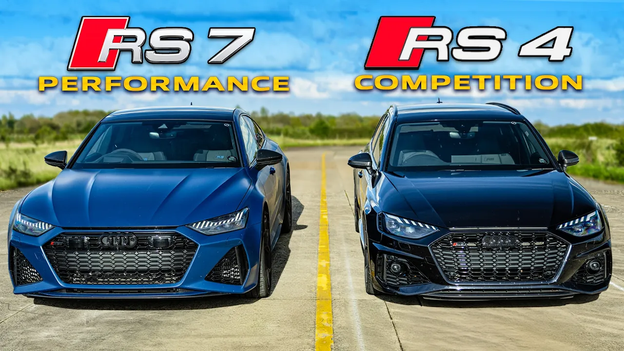 Audi RS7 vs RS4: DRAG RACE