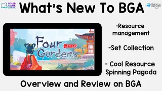 What's New To BGA - Four Gardens - A review and overview on Board Game Arena.