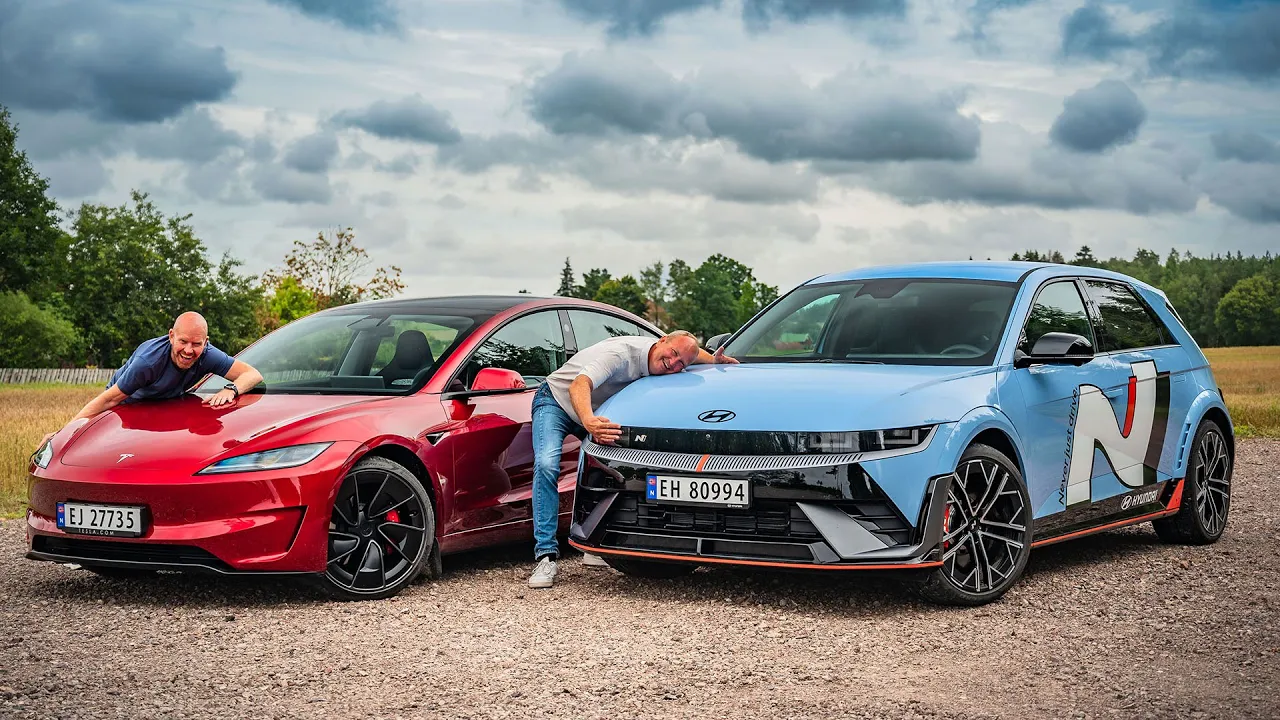 Duelltest: Tesla Model 3 Performance vs. Hyundai Ioniq 5 N - hvilken er best?