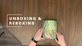 Forest Shuffle board game - What's in the box - Unboxing and Reboxing