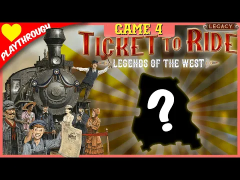 Ticket To Ride: Legends of the West - Game 4 (3 player legacy game live play) from Days Of Wonder