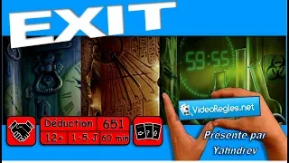 Vidéorègle Escape Room sur table " EXIT " par Yahndrev (#651)
