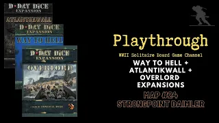 D-Day Dice (Second Edition): Atlantikwall - Solo Playthrough - Map #24 - Strongpoint Daimler