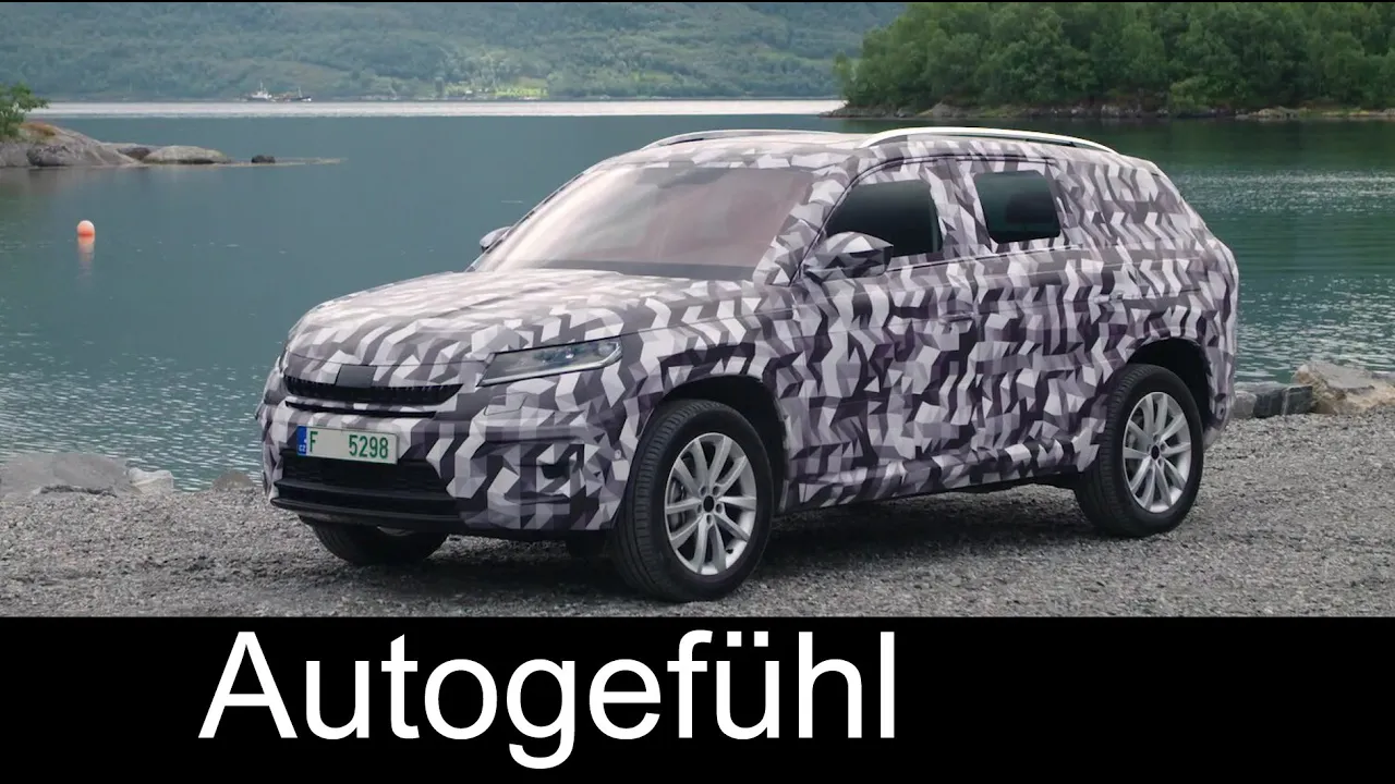 Skoda Kodiaq SUV camouflage Exterior/Driving shots preview - Autogefühl