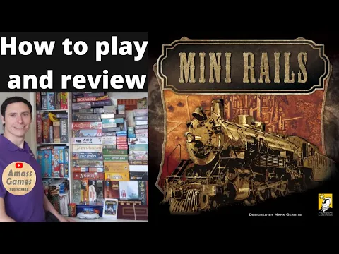 Mini Rails train stocks board game how to setup play and review AmassGames 4k #games #boardgame