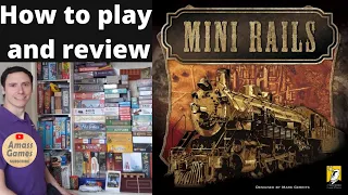 Mini Rails train stocks board game how to setup play and review AmassGames 4k #games #boardgame