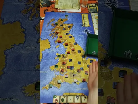 Britannia board game. Gameplay in greek. Turn 10.