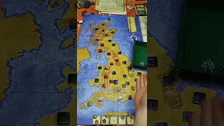 Britannia board game. Gameplay in greek. Turn 10.